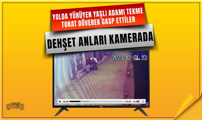 Yolda yürüyen yaşlı adamı tekme tokat döverek gasp ettiler: Dehşet anları kamerada